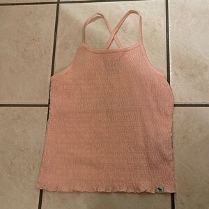 💛 Abercrombie smocked front tank - very nice pink color